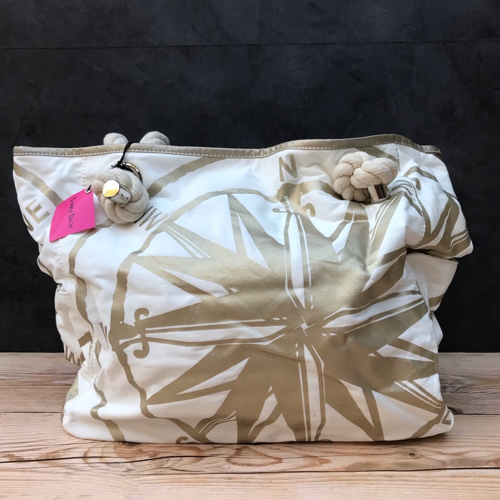 Donna Dixon Rope Handle Tote Beach Bag